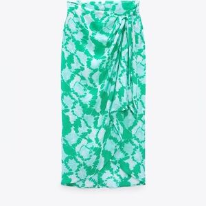 Mint Green and White Tie-Dye skirt